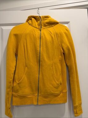 lululemon athletica Yellow Hooded Zip Fleece Jacket